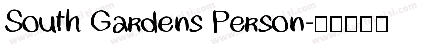 South Gardens Person字体转换